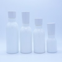 50g White Color Natural Series Ceramic Whiteware Glass Bottle For Lotion Bottle With Screw Cap