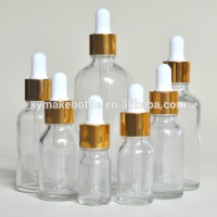 15 ml round clear bottle with a broad cap in black to pack essential oil