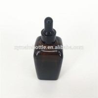 Square round essential oil bottle glass amber oil bottle 80ml