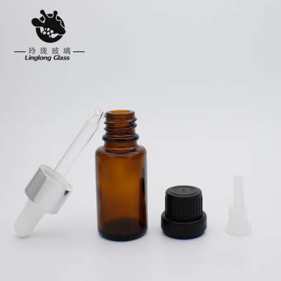 15ml essential oil bottle brown color with shading effect