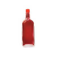 Empty 50ml wind medicated oil bottle safflower oil glass bottle for health with red small lid